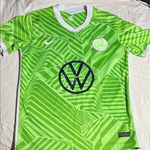 Nike Lime Green Geometric Soccer Jersey